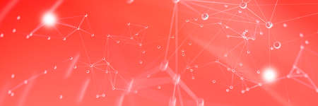 Abstract internet communication network, business, technology concept, orange color background,...