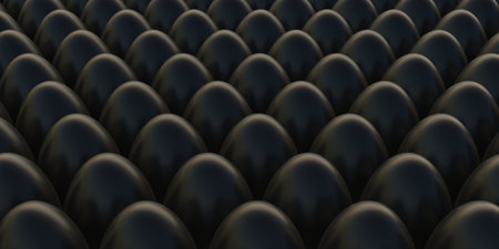 Eggs black color, Owakudani longevity eggs boiled in natural hot springs background. According local lore in Japan eating one egg will add seven years to your life. 3d illustrationの写真素材