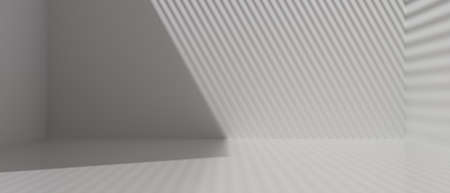 Empty room interior, white gray color cement wall and floor studio background. Modern space, light...