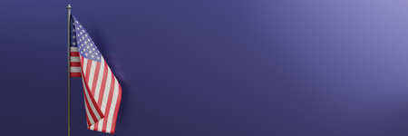 US America flag. USA Memorial Day, 4th of July, National Holiday celebration. American symbol on...