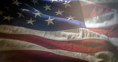 USA flag close up. US of America stars and stripes background. National American holiday celebration...