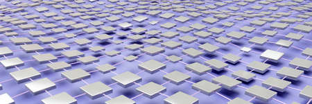 Square particle and lines connection. Crypto currency, big data, blockchain and digital technology....