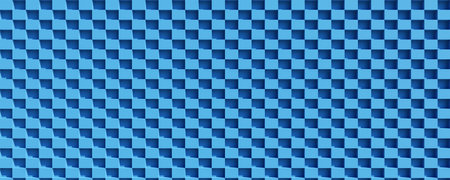 Blue color square shape, seamless repeating pattern background, texture. Abstract isometric...