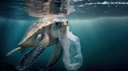 Hawaiian Green Sea Turtle (Chelonia mydas)の素材