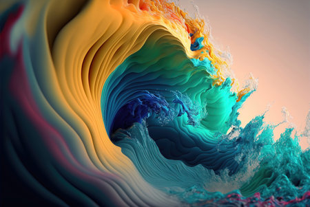 3d rendering of abstract fractal background for creative design, art and entertainmentの素材