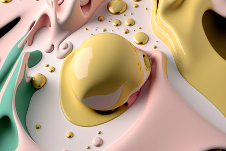 3d illustration of abstract geometric composition,digital artwork for creative graphic designの素材