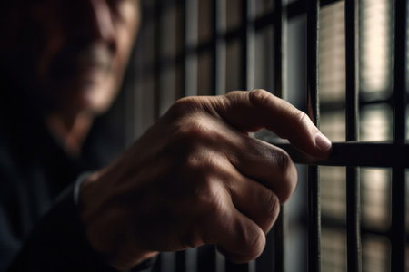 Prisoner hand in jail,Prisoner hand in jailの素材