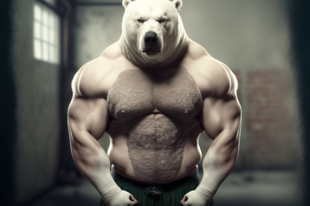 Lion as a veterinarian with stethoscope on his neck.の素材