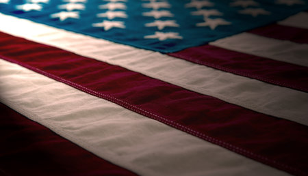 USA flag wave background closeup, American National Holiday, Memorial and Independence day, July 4th...