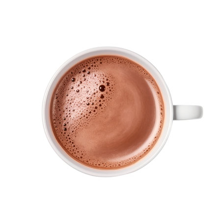 Chocolate cup isolated on transparent background, hot beverageの素材