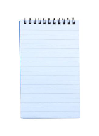 Blank empty notepad isolated on white background,の写真素材
