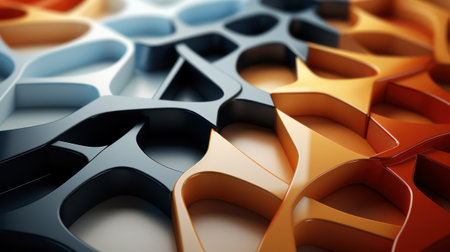 Intricate 3D abstract design forming a mesmerizing backgroundの素材