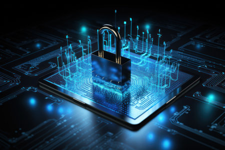 Digital representation of cyber security conceptsの素材