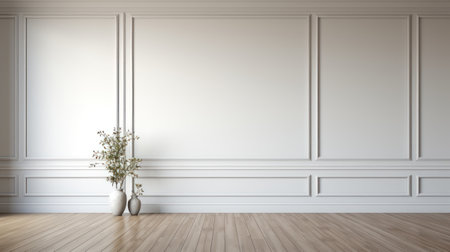 Minimalist urban apartment with sunlight.の素材