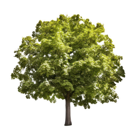 Plane tree isolated on white transparent backgroundの素材