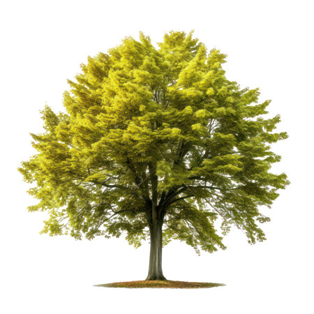 Beech tree isolated on white transparent backgroundの素材