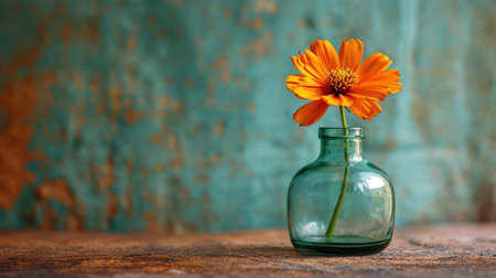Red tulip in a vase closeup view, Spring holiday card templateの素材