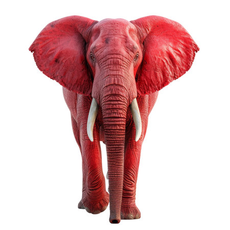 Republican red elephant isolated on white transparent, USA presidential election political party mascotの素材
