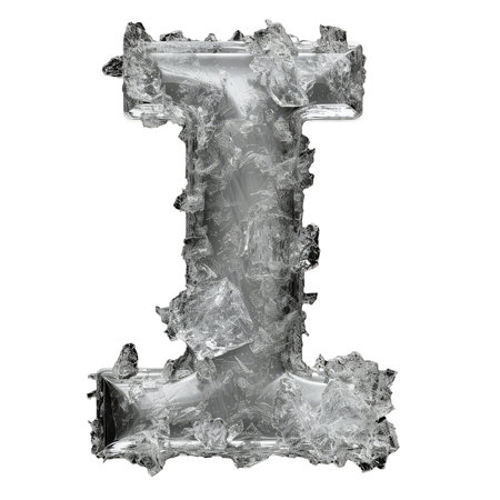 Letter I Liquid font gel alphabet capital character isolated on white transparentの素材