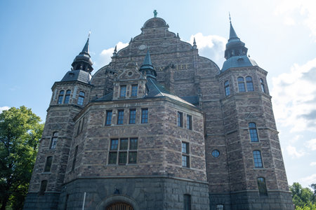 Nordic Museum, Nordiska Museet at Djurgarden Island, Stockholm landmark in Sweden. Under view of...