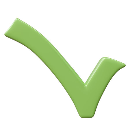 Check mark isolated on white. Cartoon style icon, 3d renderの写真素材