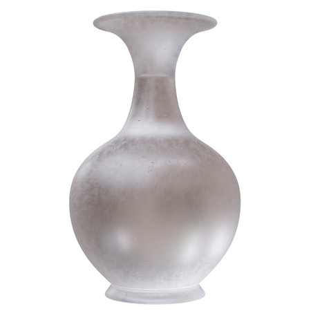 Glass vase isolated on white. Decoration pot for interior design, 3d renderの写真素材