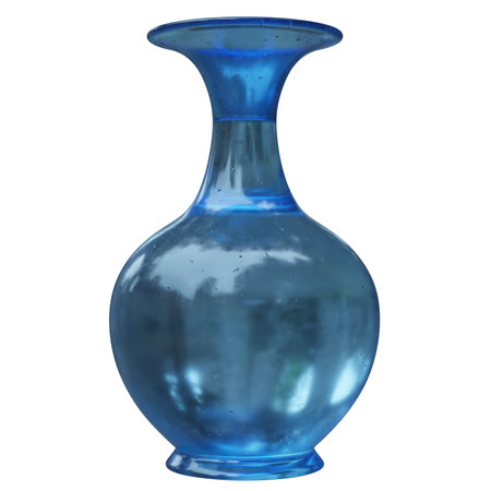 Glass vase isolated on white. Decoration pot for interior design, 3d renderの写真素材