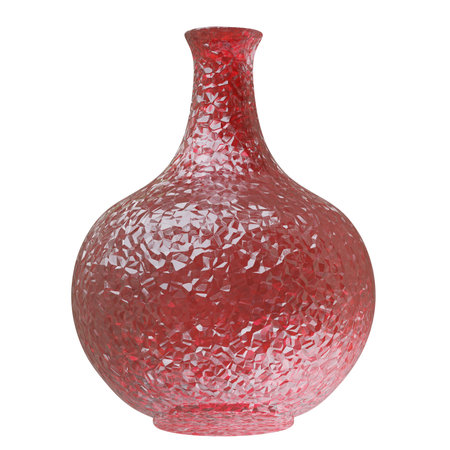 Glass vase isolated on white. Decoration pot for interior design, 3d renderの写真素材