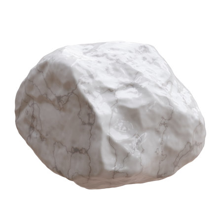 Rock isolated on white, Big stone, boulder. 3d renderの写真素材