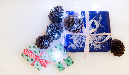 christmas background with lightの写真素材