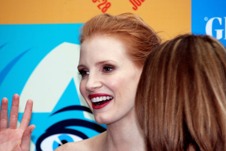 Giffoni Valle Piana, Sa, Italy - July 21, 2013 : Jessica Chastain at Giffoni Film Festival 2013 - on July 21, 2013 in Giffoni Valle Piana, Italyのeditorial素材
