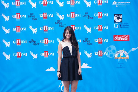 Giffoni Valle Piana, Sa, Italy - July 19, 2014 : Micaela Riera at Giffoni Film Festival 2014 - on July 19, 2014 in Giffoni Valle Piana, Italyのeditorial素材