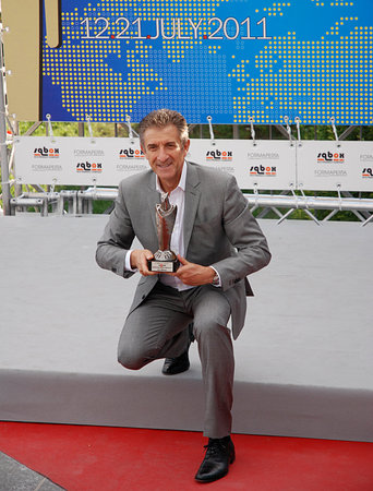 Giffoni Valle Piana, Sa, Italy - July 16, 2011 : Ezio Greggio at Giffoni Film Festival 2011 - on July 16, 2011 in Giffoni Valle Piana, Italyのeditorial素材
