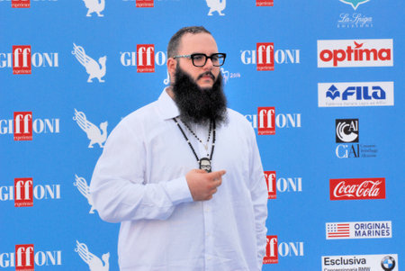Giffoni Valle Piana, Sa, Italy - July 23, 2016 : Andrea D'Alessio at Giffoni Film Festival 2016 - on July 23, 2016 in Giffoni Valle Piana, Italyのeditorial素材