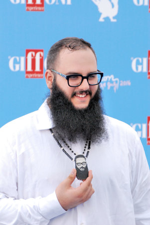 Giffoni Valle Piana, Sa, Italy - July 23, 2016 : Andrea D'Alessio at Giffoni Film Festival 2016 - on July 23, 2016 in Giffoni Valle Piana, Italyのeditorial素材