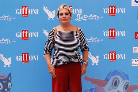Giffoni Valle Piana, Sa, Italy - July 17, 2016 : Cristina Donadio at Giffoni Film Festival 2016 - on July 17, 2016 in Giffoni Valle Piana, Italyのeditorial素材