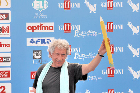 Giffoni Valle Piana, Sa, Italy - July 21, 2016 : Eugenio Bennato at Giffoni Film Festival 2016 - on July 21, 2016 in Giffoni Valle Piana, Italyのeditorial素材