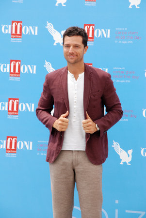 Giffoni Valle Piana, Sa, Italy - July 21, 2015 : Luca Capuano at Giffoni Film Festival 2015 - on July 21, 2015 in Giffoni Valle Piana, Italyのeditorial素材