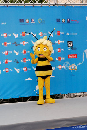 Giffoni Valle Piana, Salerno, Italia - 26 Luglio, 2014 : L'Ape Maia al Giffoni Film Festival 2014 - il 26 Luglio, 2014 a Giffoni Valle Piana, Italiaのeditorial素材