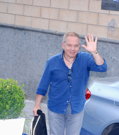 Giffoni Valle Piana, Salerno, Italia - 18 Luglio, 2014 : Marco Marzocca al Giffoni Film Festival 2014 - il 18 Luglio, 2014 a Giffoni Valle Piana, Italiaのeditorial素材