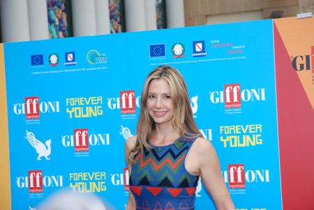 Giffoni Valle Piana, Salerno, Italia - 20 Luglio, 2013 : Mira Sorvino al Giffoni Film Festival 2013 - il 20 Luglio, 2013 a Giffoni Valle Piana, Italiaのeditorial素材