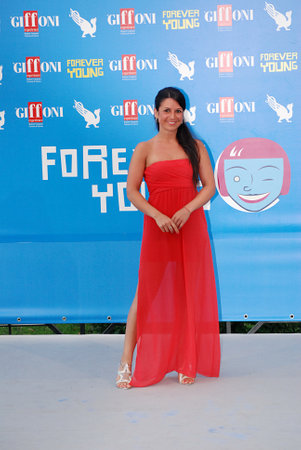 Giffoni Valle Piana, Salerno, Italia - 28 Luglio, 2013 : Charlotte Barbera al Giffoni Film Festival 2013 - il 28 Luglio, 2013 a Giffoni Valle Piana, Italiaのeditorial素材