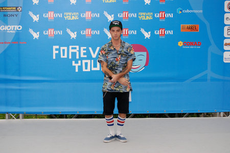 Giffoni Valle Piana, Salerno, Italia - 26 Luglio, 2013 : Salmo al Giffoni Film Festival 2013 - il 26 Luglio, 2013 a Giffoni Valle Piana, Italiaのeditorial素材