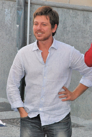 Giffoni Valle Piana, Salerno, Italia - 21 Luglio, 2012 : Claudio Gioe' al Giffoni Film Festival 2012 - il 21 Luglio, 2012 a Giffoni Valle Piana, Italiaのeditorial素材