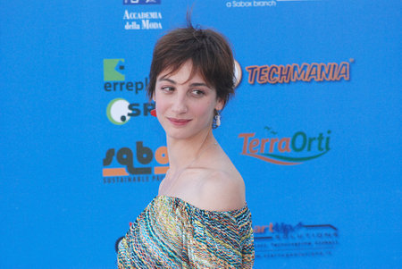 Giffoni Valle Piana, Salerno, Italia - 18 Luglio, 2012 : Francesca Inaudi al Giffoni Film Festival 2012 - il 18 Luglio, 2012 a Giffoni Valle Piana, Italiaのeditorial素材