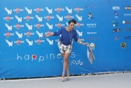 Giffoni Valle Piana, Salerno, Italia - 23 Luglio, 2012 : Nina Zilli al Giffoni Film Festival 2012 - il 23 Luglio, 2012 a Giffoni Valle Piana, Italiaのeditorial素材