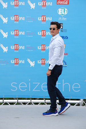Giffoni Valle Piana, Salerno, Italia - 25 Luglio, 2015 : Orlando Bloom al Giffoni Film Festival 2015 - il 25 Luglio, 2015 a Giffoni Valle Piana, Italiaのeditorial素材