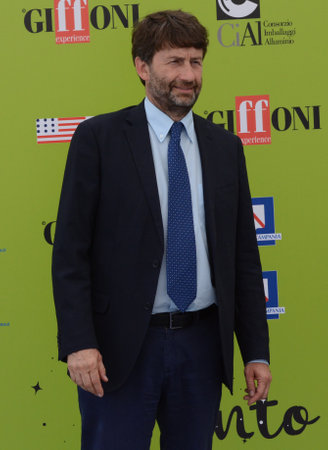 Giffoni Valle Piana, Sa, Italy - July 14, 2017: Dario Franceschini at Giffoni Film Festival 2017 - on July 14, 2017 in Giffoni Valle Piana, Italyのeditorial素材