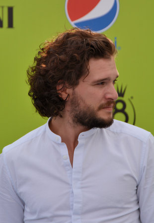 Giffoni Valle Piana, Sa, Italy - July 19, 2017: Harington Kit at Giffoni Film Festival 2017 - on July 19, 2017 in Giffoni Valle Piana, Italyのeditorial素材
