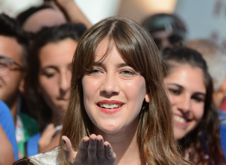 Giffoni Valle Piana, Sa, Italy - July 16, 2017: Clara Alonso at Giffoni Film Festival 2017 - on July 16, 2017 in Giffoni Valle Piana, Italyのeditorial素材
